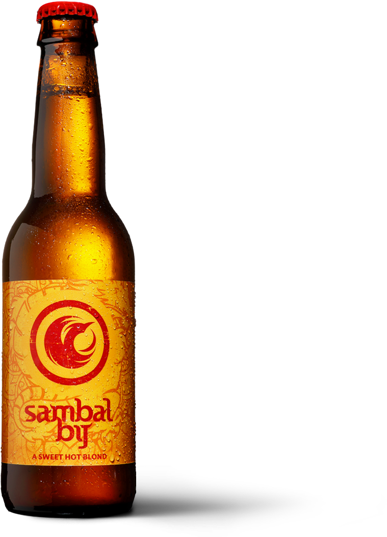 Amber Beer Bottle Sambal B J Blond Ale