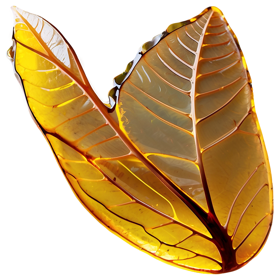 Amber Encased Leaf Png Olc83