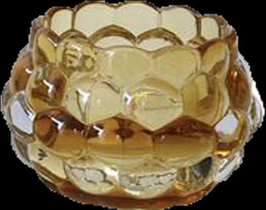 Amber Glass Ashtray