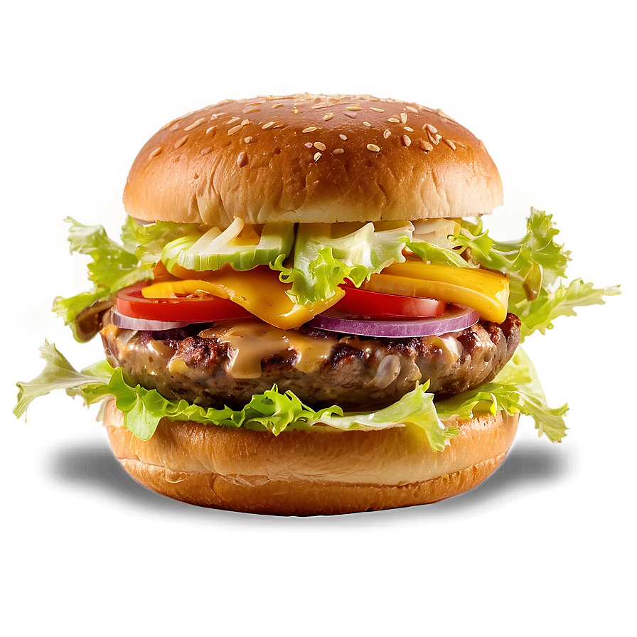 American Classic Cheeseburger Png Daf9