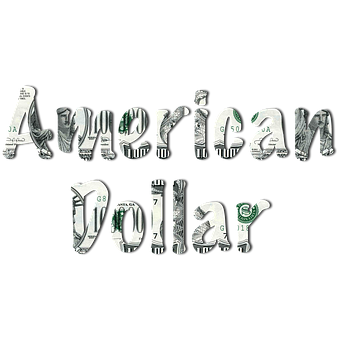 American Dollar Currency Text Design