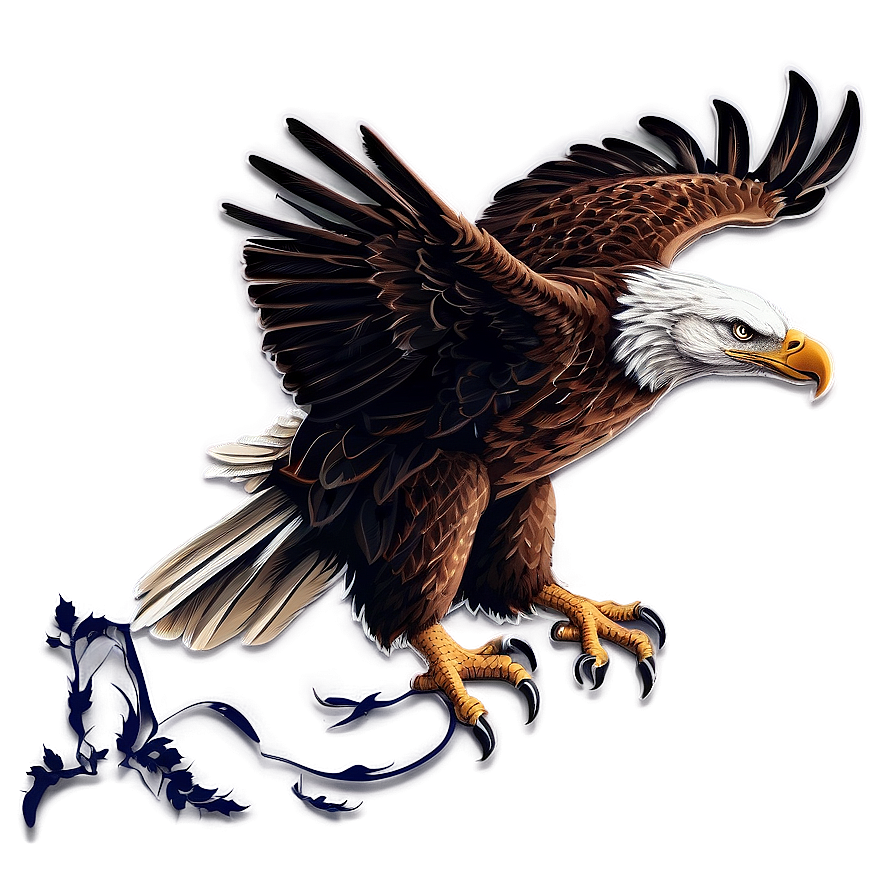 American Eagle With Flag Png Xtl