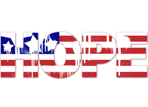 American Flag Hope Text