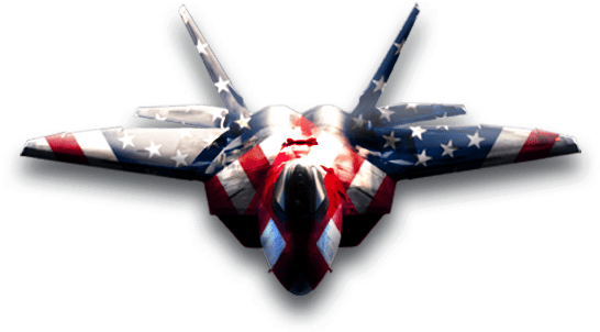 American Flag Jet Fighter Patriotic Design