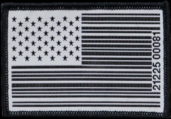 American Flag Patchwith Barcode Design