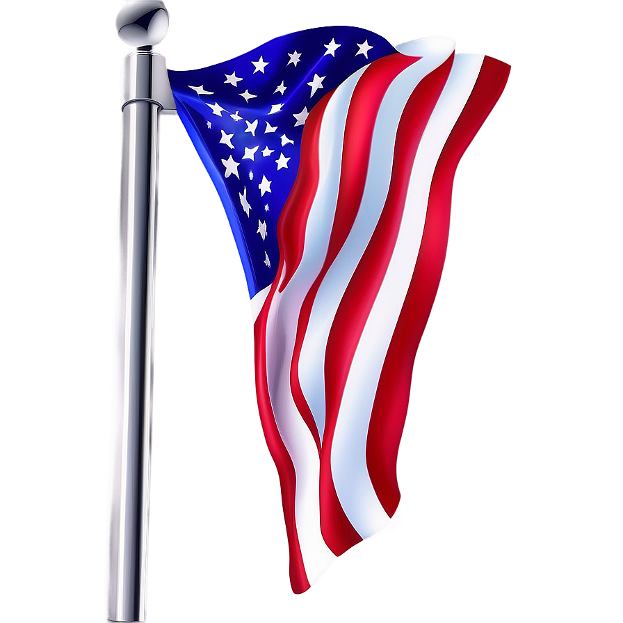 American Flag With Pole Png Clipart Vjg96