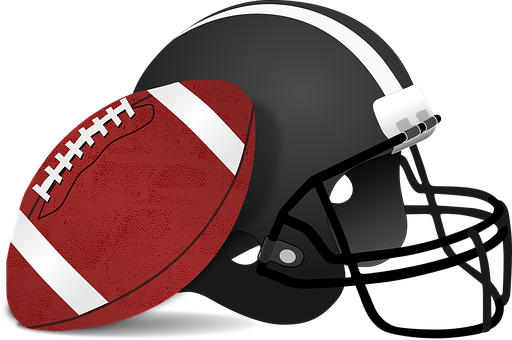 American Football Helmetand Ball