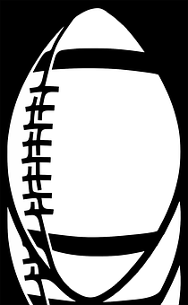 American Football Icon Blackand White