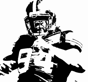 American Football Player Silhouette