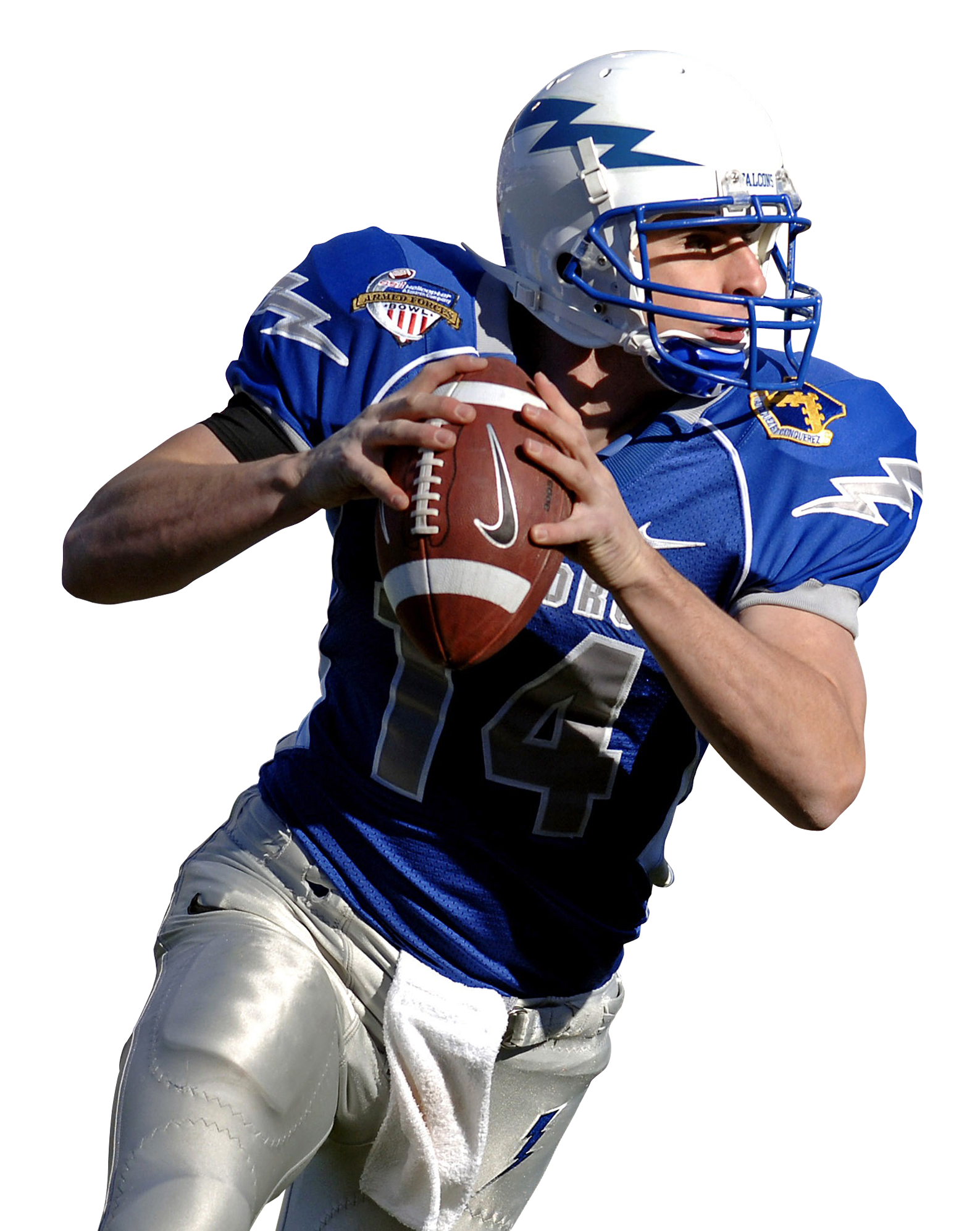 American Football Quarterback Action Pose