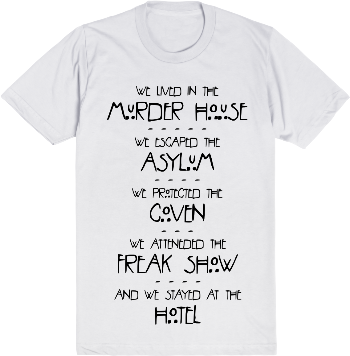 American Horror Story Themed T Shirt