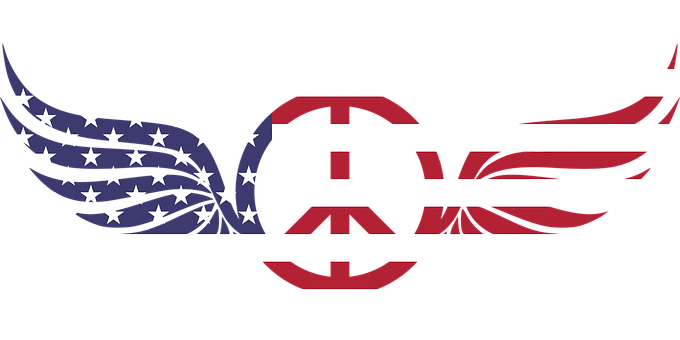 American Peace Symbol Wings