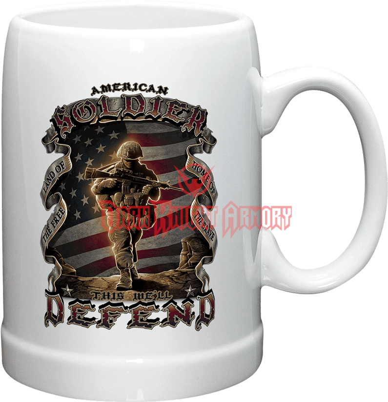 American Soldier Patriotic Mug Design