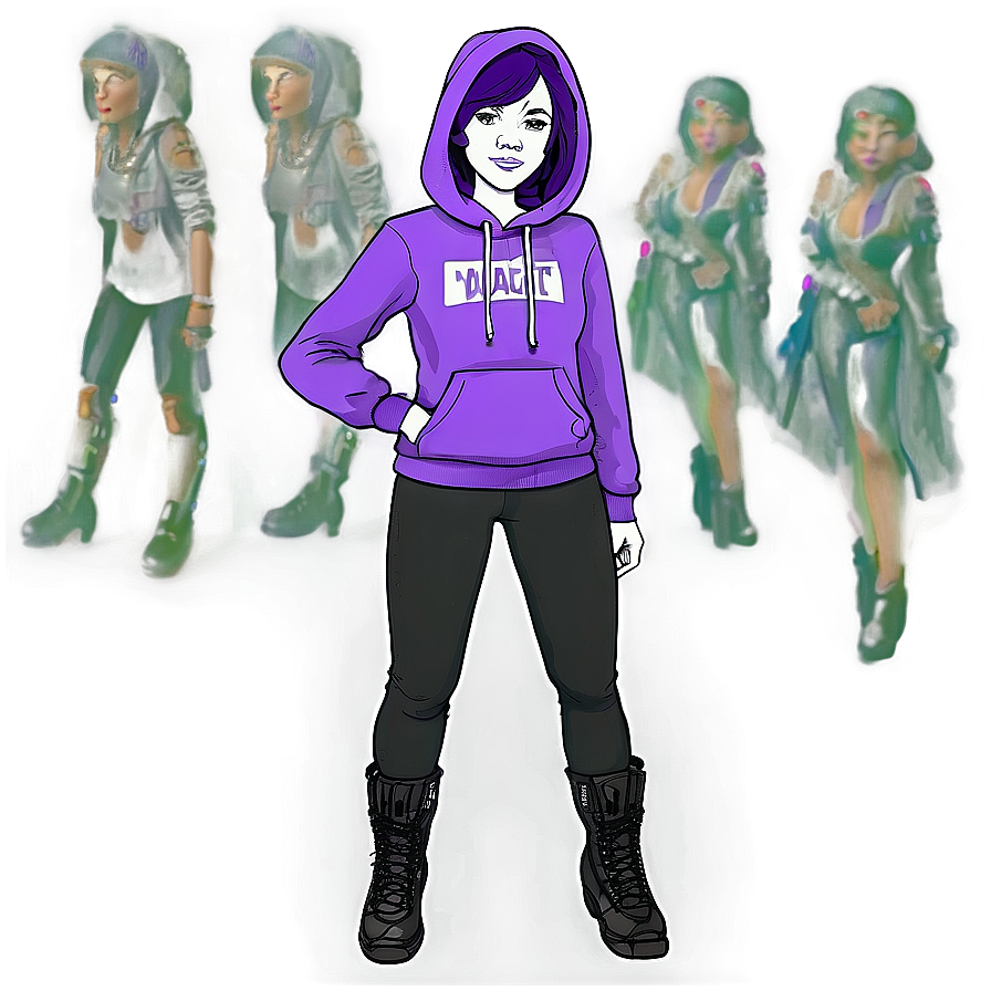 Amethyst Purple Hoodie Sketch Png 60