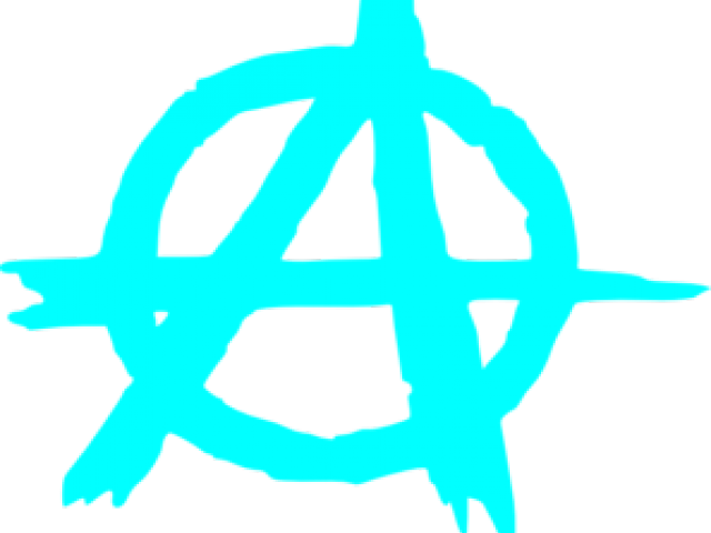 Anarchy Symbol Aqua Background