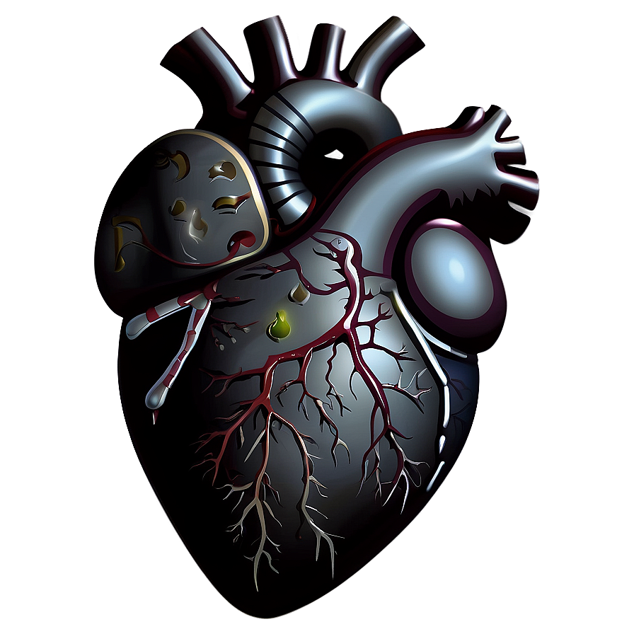 Anatomical Heart Stencil Png Wli