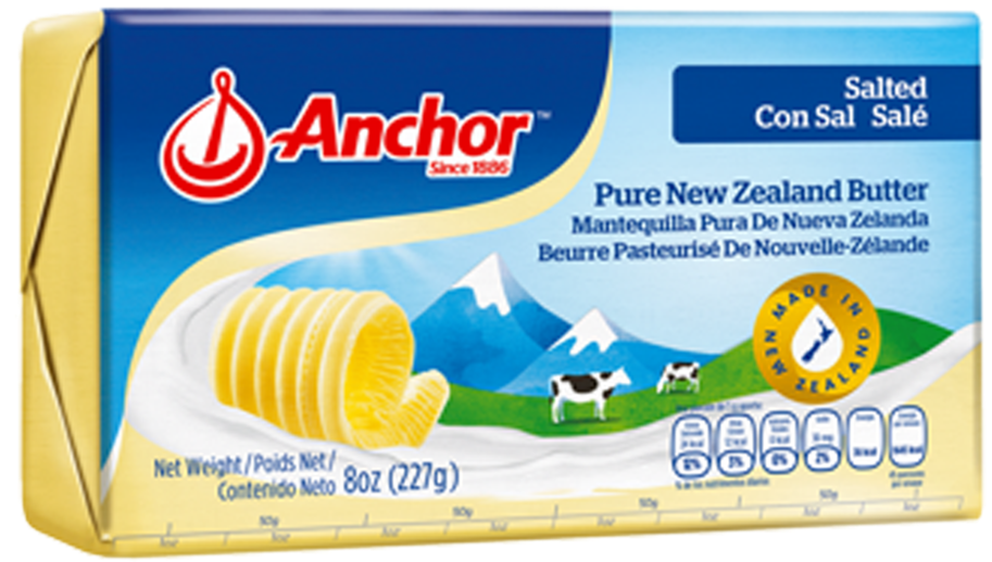 Anchor New Zealand Salted Butter Package