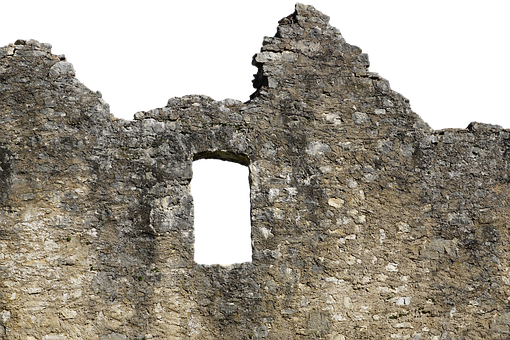 Ancient Castle Wallwith Window