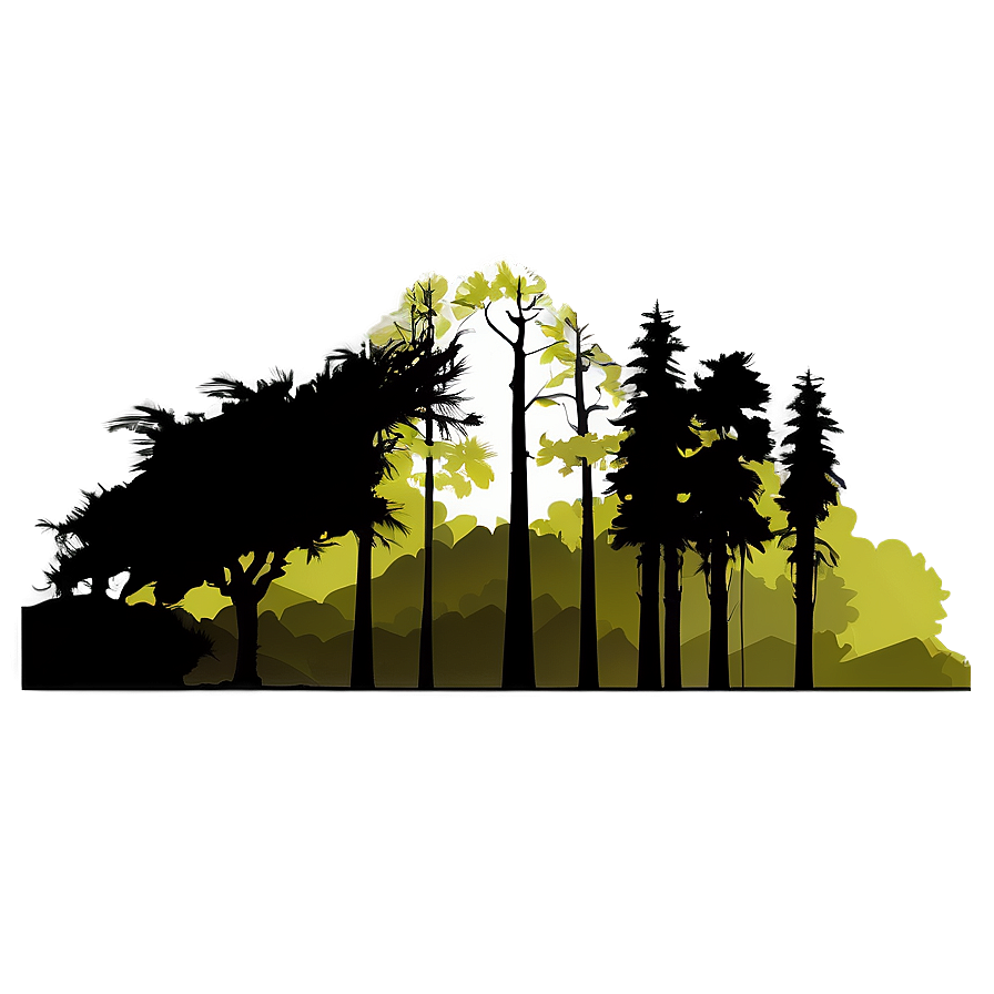 Ancient Forest Silhouette Png 1