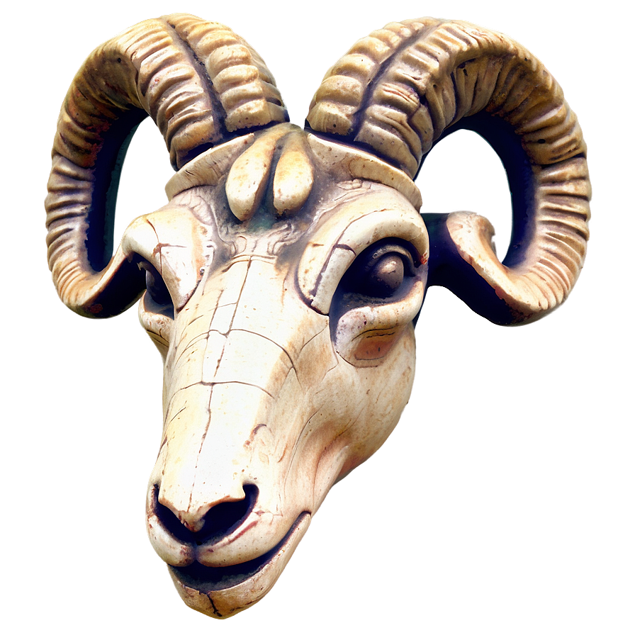 Ancient Ram Head Statue Png Kgu97