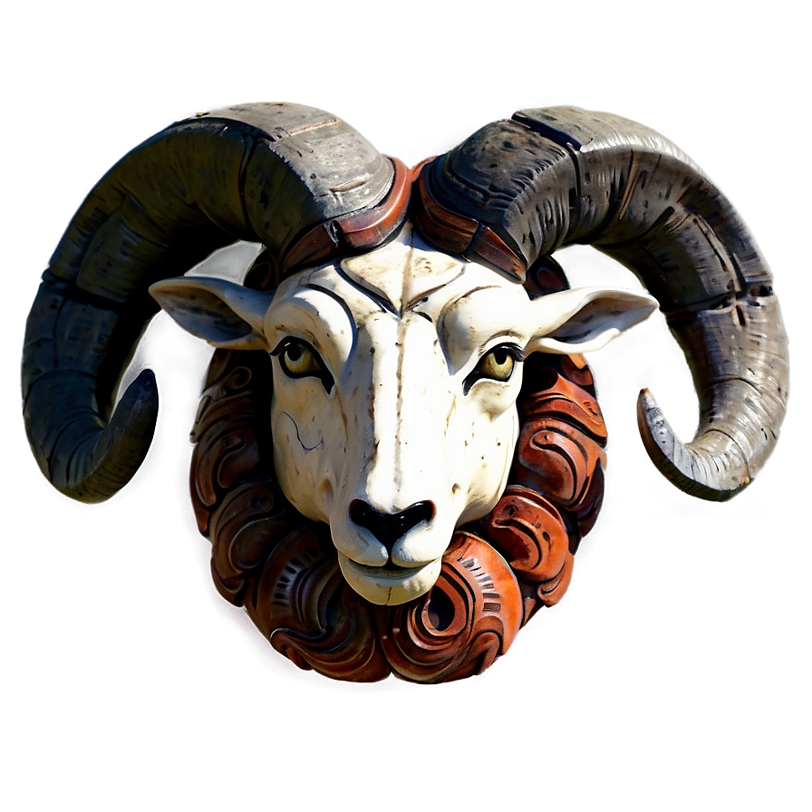 Ancient Ram Head Statue Png Tlj