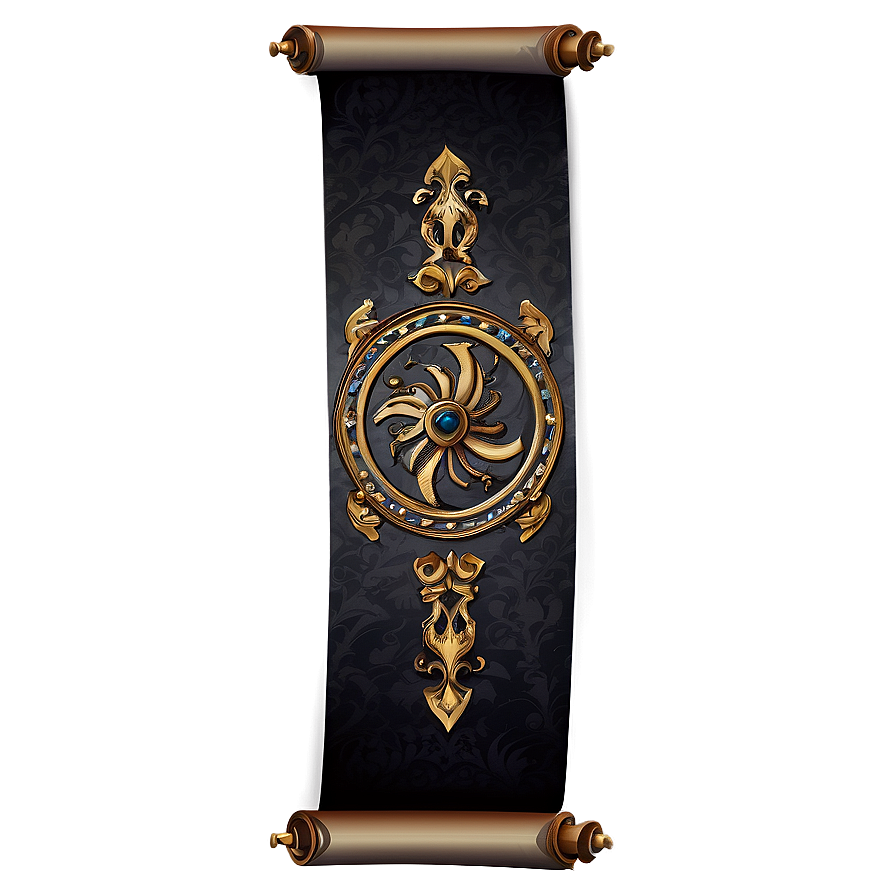 Ancient Scroll Banner Illustration Png Pvn56