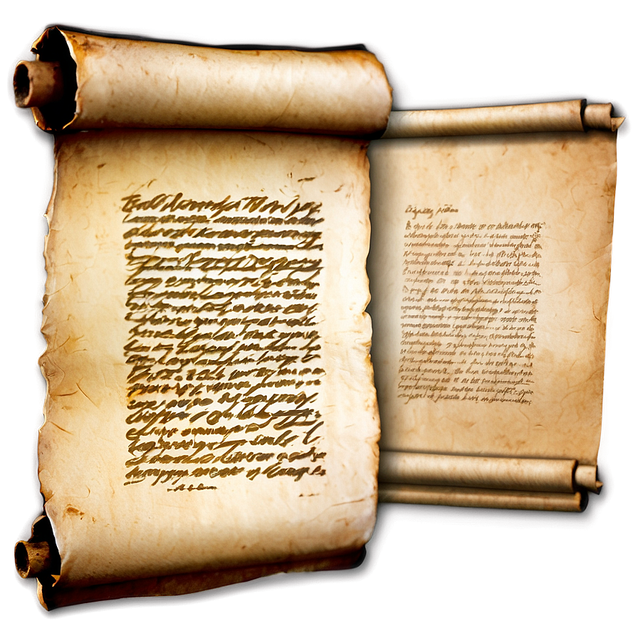 Ancient Text Scroll Paper Png Lah49