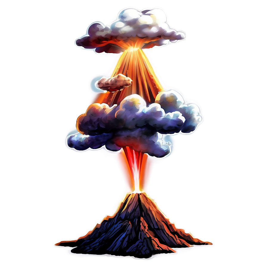 Ancient Volcano Illustration Png 68