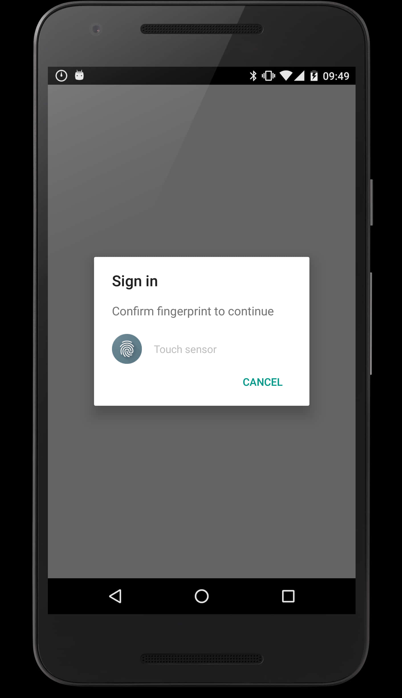 Android Fingerprint Authentication Prompt