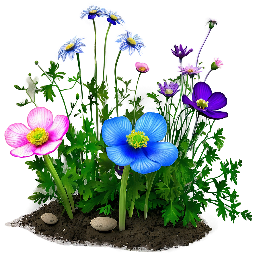 Anemone Garden Scene Png Afo5