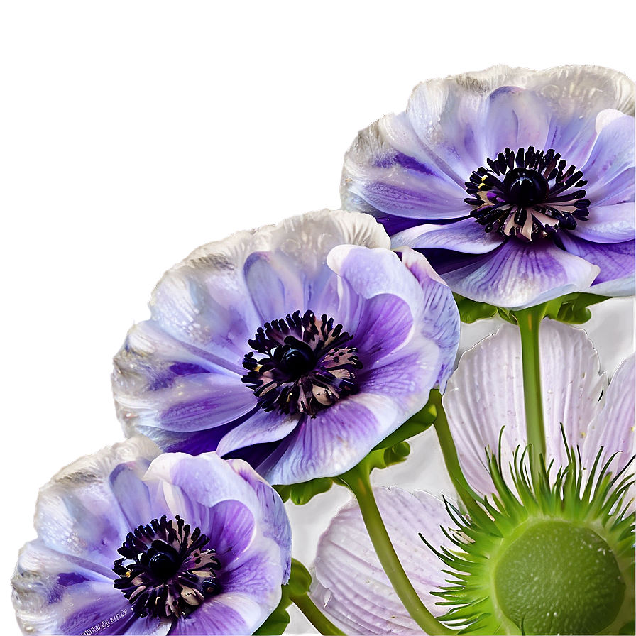 Anemone Petals Close-up Png Gcn37