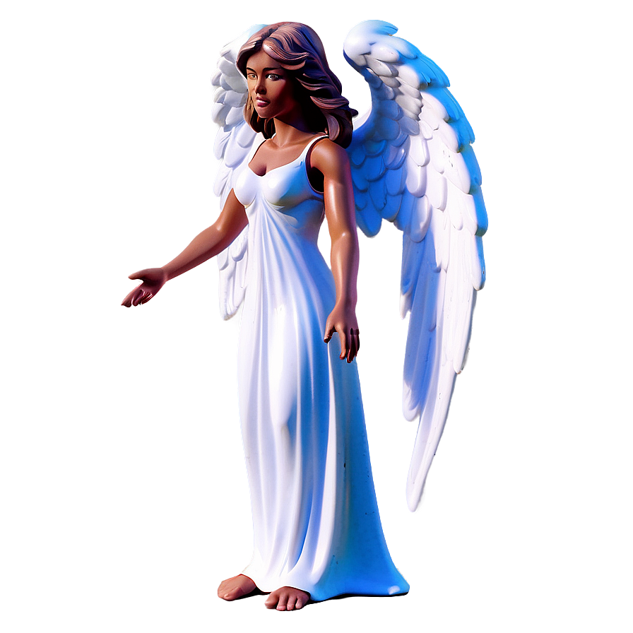 Angel Guiding Path Statue Png 71