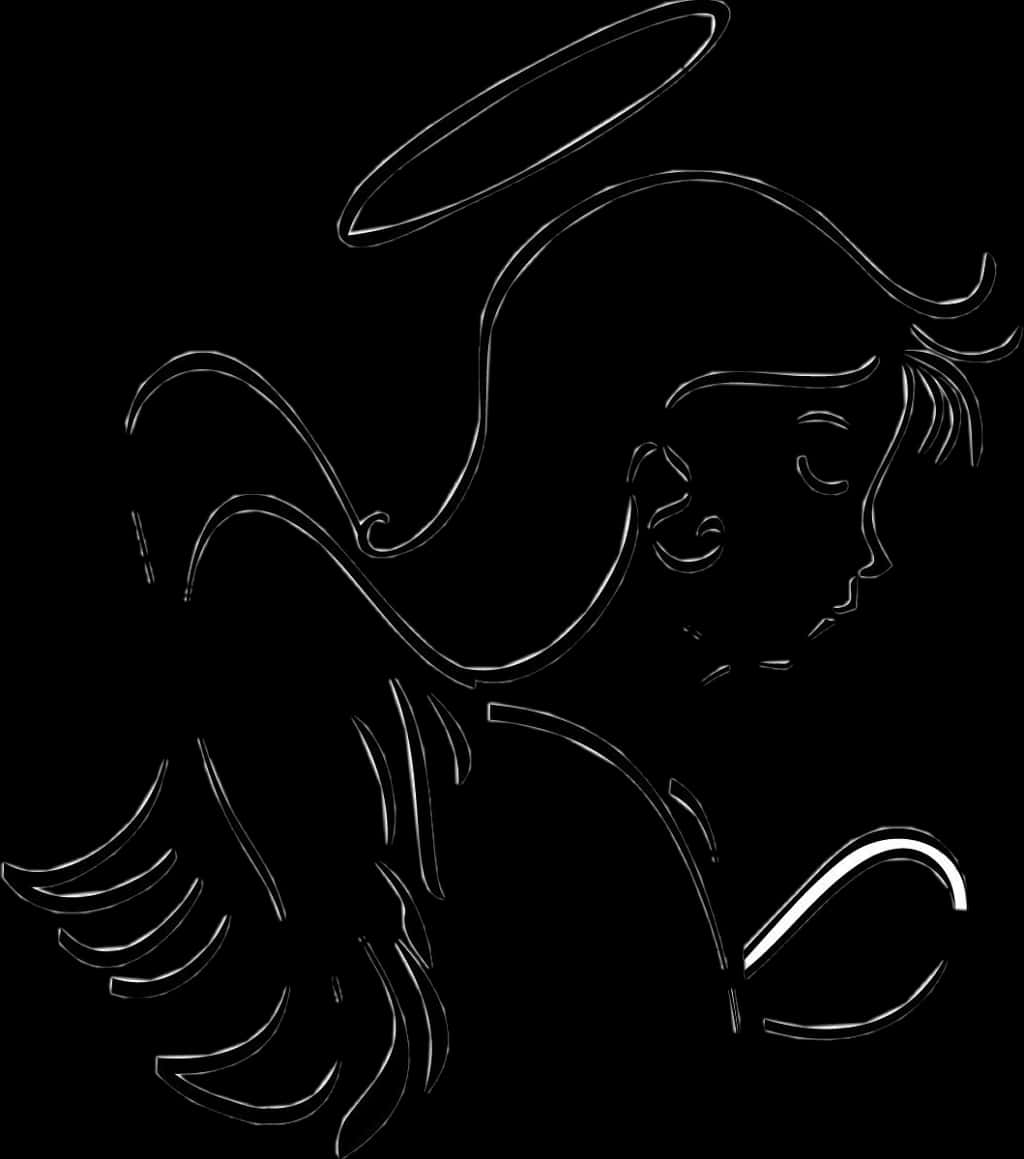 Angel Silhouettewith Halo