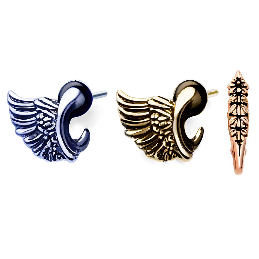 Angel Wing Nose Stud Png 40