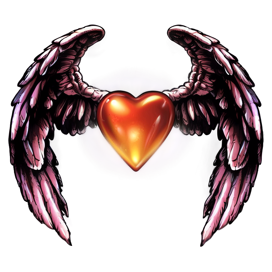 Angel Wings Up, Human Heart Down Png 06282024