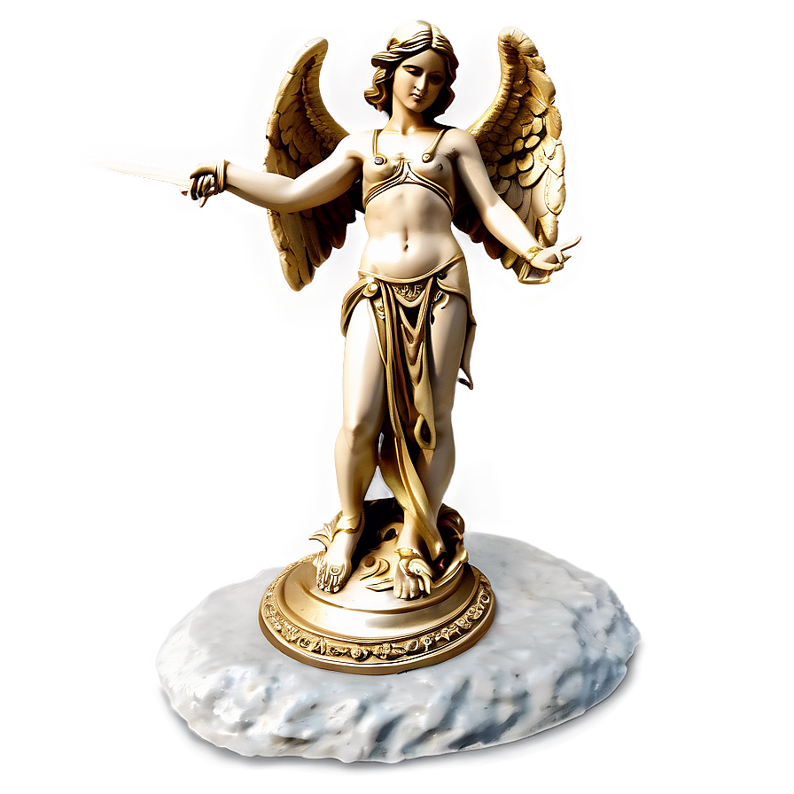 Angel With Sword Statue Png Pjx