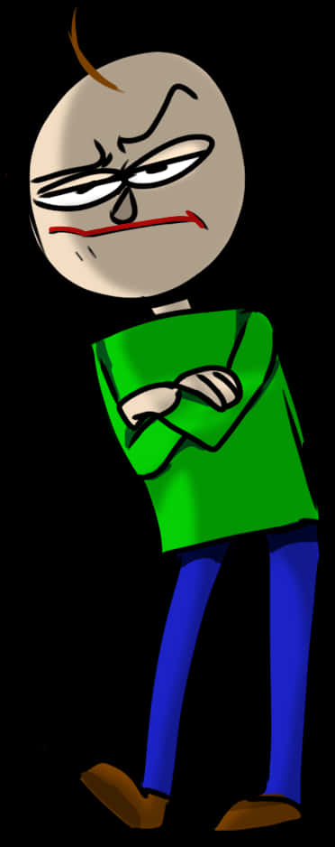 Angry Baldi Cartoon Character