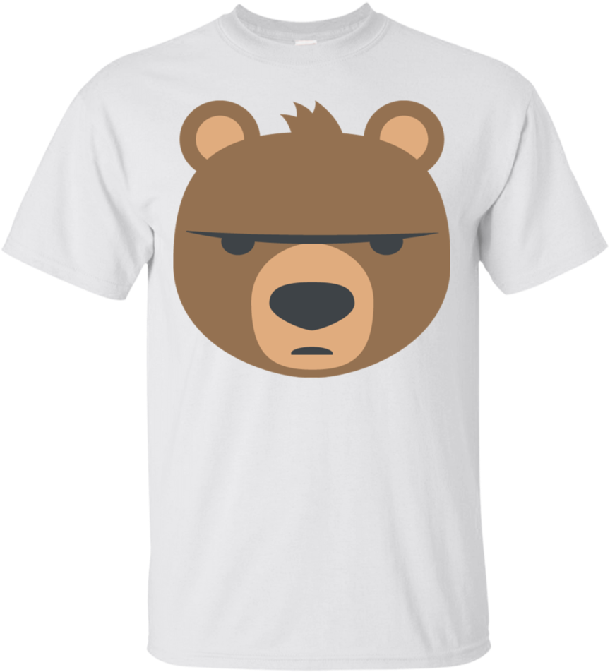 Angry Bear Emoji T Shirt Design