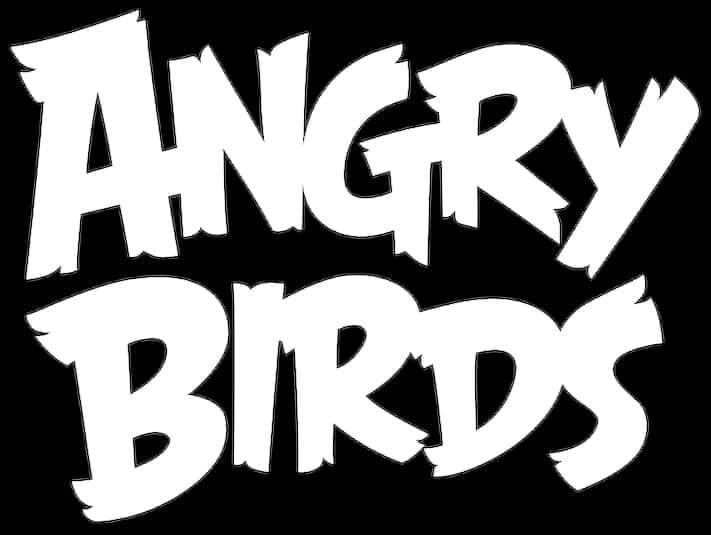 Angry Birds Logo Blackand White