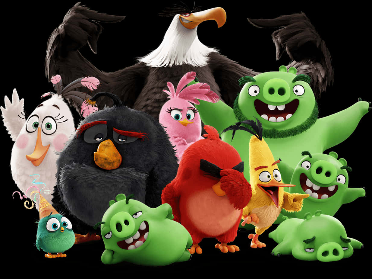 Angry Birdsand Green Pigs Group