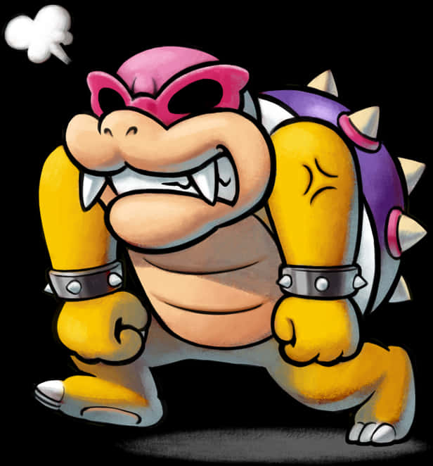 Angry Bowser Jr Illustration