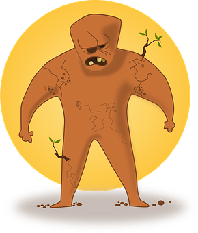 Angry Brown Monster Cartoon