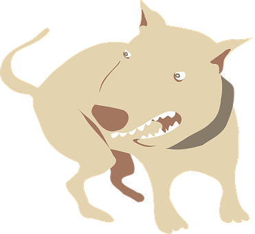 Angry Cartoon Dog Illustration