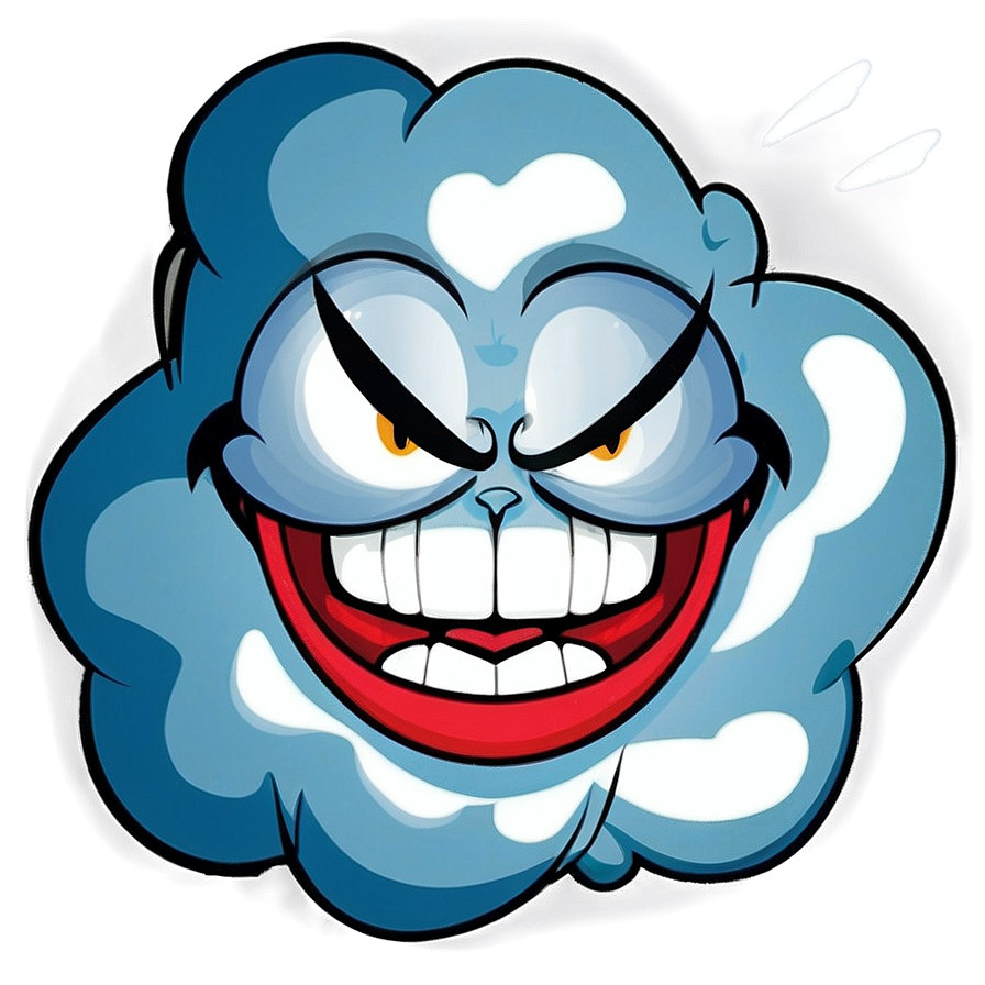 Angry Cloud Cartoon Png Klg7