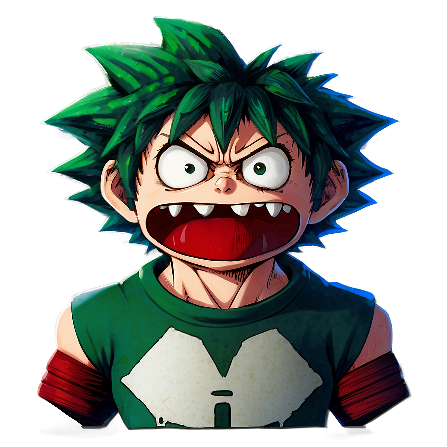 Angry Deku Face Png 05062024