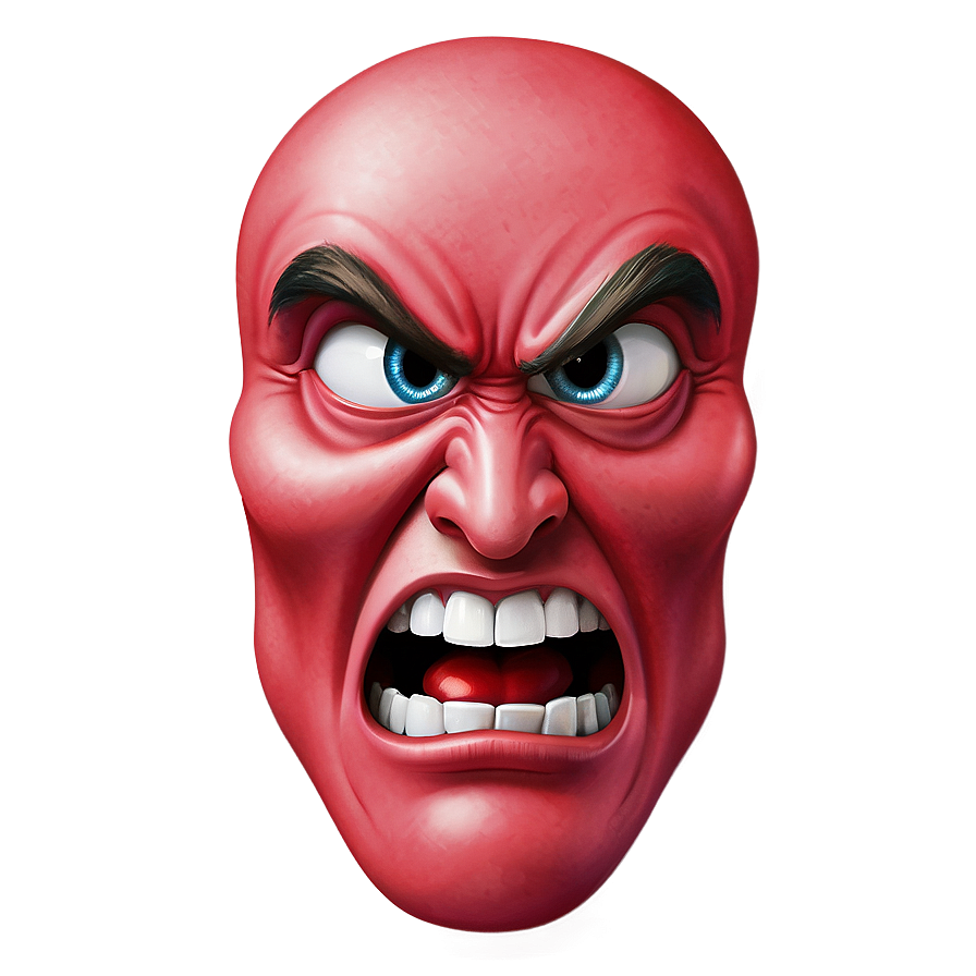 Angry Emoji With Red Face Png 05252024