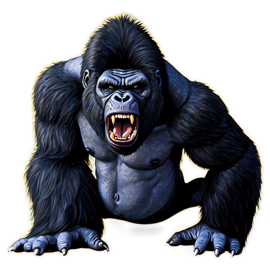 Angry Gorilla Clipart Png 06252024