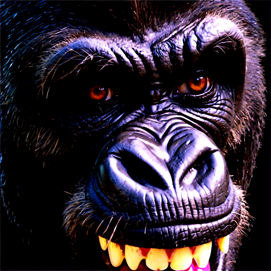 Angry Gorilla Face Close-up Png 06252024