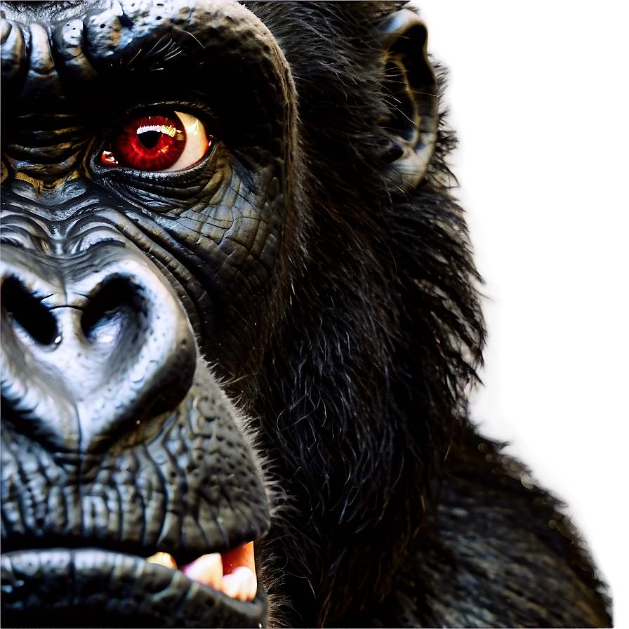 Angry Gorilla Face Close-up Png Bdc19