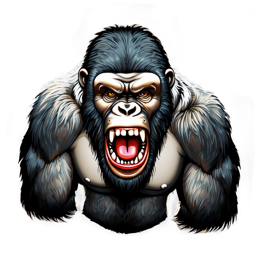 Angry Gorilla Tattoo Design Png 06252024